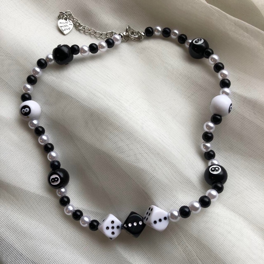 Handmade men pearl necklace